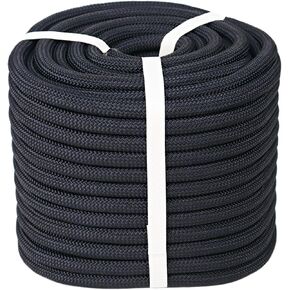Braided Polyester Rope (3/8 in x 100 ft) Climbing Rope Arborist Rope for Tree Climbing Pulling Swing Sailing, Orange