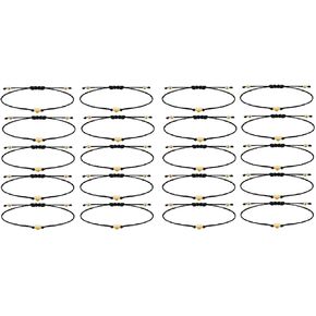 20 Pcs Women Men Simple Heart Bracelet Adjustable Rope String Lucky Gift Bracelet For Birthday Holiday Anniversary