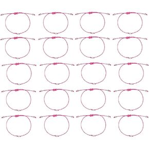 20 Pcs Women Men Simple Heart Bracelet Adjustable Rope String Lucky Gift Bracelet For Birthday Holiday Anniversary in Kuwait