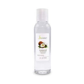 Soapeauty FRACTIONATED Coconut Oil Cold Pressed Refined | 100% Natural Available in Bulk | Carrier for Essential Oils, Face, Skin, Hair Moisturizer, Soap Making | 32 fl oz