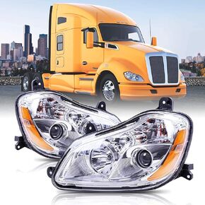 Headlights Compatible with T680, Headlamps Left Driver and Right Passenger Pair set for 2013-2021 (Driver & Passenger (Left & Right))
