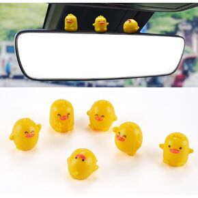 SINGARO 6PCS Cute Car Rearview Mirror Hanging Deco and Dashboard Decorations, Fun Christmas, Halloween and Other Holiday Ornament Gifts for Men and Women, Interior Accessories, Duck