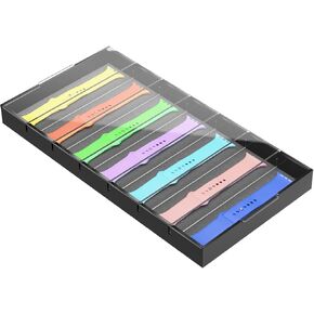 7 Slots Acrylic Watch Band Organizer Case,Dustproof Watch Band Display Case, Watch Band Storage Box with Acrylic Top Lid,Compatible with Apple Watch Bands,Smart Watch Bands Accessories Display