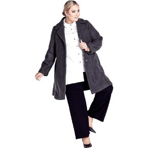 Avenue Women's Manonbaptiste Plus Size Coat Boucle
