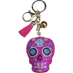 Popfizzy Rhinestone Keychain Accessories for Women, Car Keys Keychain Charm, Car Key Fob Keychain, Purse Charms, Bag Keychain