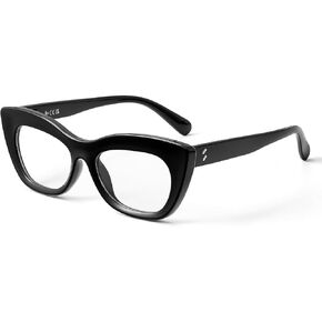 JM Cat Eye Blue Light Glasses for Woman, Computer Eye Protect Anti Glare Eyeglasses with Metallic Accents