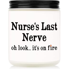 Nurse Gifts for Women- Handmade Lavender Natural Soy Wax Candle (7oz) - Cool Nurse Gift, Gifts for Nurses Female, Rn Gifts for Nurses, Nurse Appreciation Gifts
