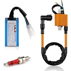 Ignition Coil 5Pin AC CDI Box and Spark Plug 10mm For ATV Dirt Bike 70cc 90cc 110cc