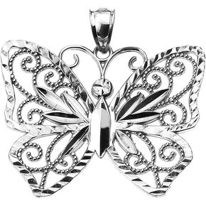 Filigree Butterfly Sterling Silver Pendant