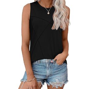 Zeagoo Long Tank Tops for Women Sleeveless Dressy Cute Summer Outfits Basic Going Out Clothes