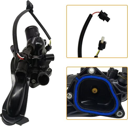 مجموعة مبيت منظم حرارة مبرد المحرك مع أجهزة استشعار + كابل توصيل محول مناسب لميني كوبر 2011-2016، كوبر كونتري مان 2011-2017، كوبر بيسمان 2013-2016، 1.6 لتر، 11538674895 in Kuwait