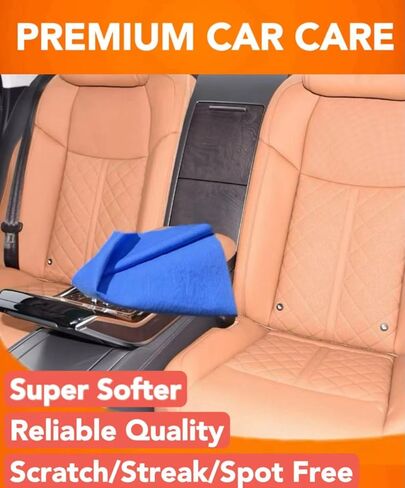 Premium Shammy Cloth for Car Drying - 2pk(26"x17") - Super Absorbent Synthetic Chamois Towel for Car - Reusable Car Drying Shammy - Scratch-Free Car Drying Towel(Yellow & Yellow) in Saudi Arabia