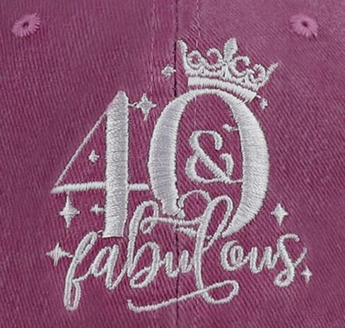 30 40 50 60 70 80 90 Birthday Hat for Women, Adjustable Embroidered Crown Baseball Cap in Kuwait