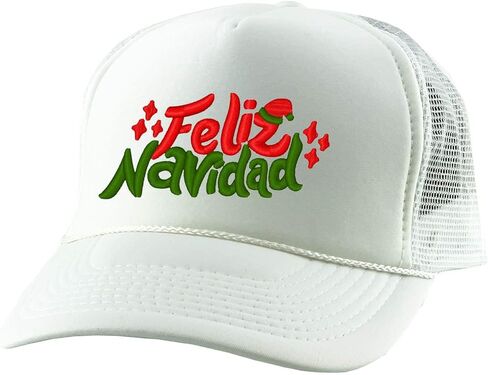 ALLNTRENDS Feliz Navidad Trucker Hat Adult Xmas Party Hats Embroidered Merry Christmas Cap in Saudi Arabia