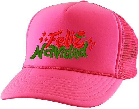 ALLNTRENDS Feliz Navidad Trucker Hat Adult Xmas Party Hats Embroidered Merry Christmas Cap in Saudi Arabia