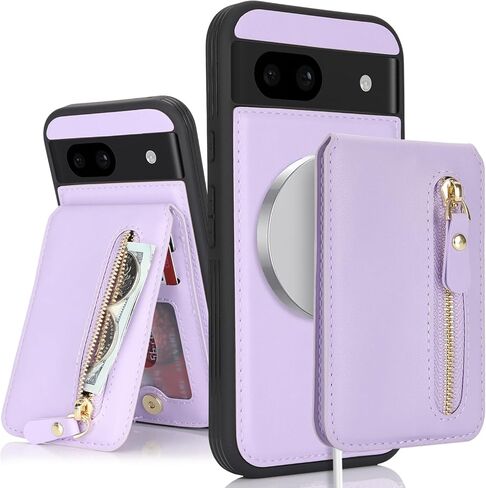 حافظة لهاتف Google Pixel 8 Pro مع حامل بطاقة، محفظة لهاتف Pixel 8 Pro للنساء مع محفظة متوافقة مع magsafe قابلة للفصل 2 في 1 للرجال - أبيض دافئ in Kuwait