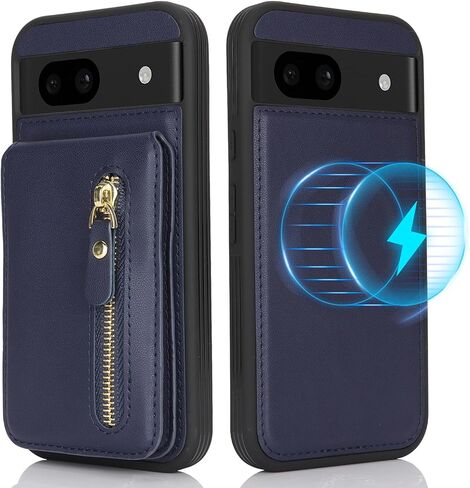 for Google Pixel 8 Pro case with Card Holder, Pixel 8 Pro Phone Case Wallet for Women magsafe Compatible Wallet Detachable 2-in-1 for Men-Warm white in Kuwait