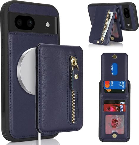 for Google Pixel 8 Pro case with Card Holder, Pixel 8 Pro Phone Case Wallet for Women magsafe Compatible Wallet Detachable 2-in-1 for Men-Warm white in Kuwait