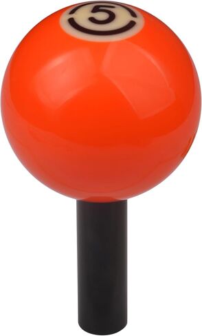 Pool Ball Rod Shifter Knob Orange 5X Gear Shift Knob Billiard Ball Rod Gear Shifting Lever Handle Fit Most Automatic Manual Car Tuck Transmission Vehicle, W02B05, Orange 5X in Kuwait