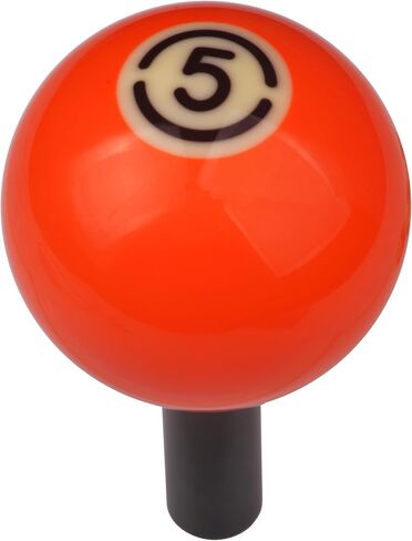 Pool Ball Rod Shifter Knob Orange 5X Gear Shift Knob Billiard Ball Rod Gear Shifting Lever Handle Fit Most Automatic Manual Car Tuck Transmission Vehicle, W02B05, Orange 5X in Kuwait