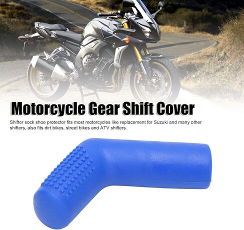 Motorcycle Gear Shifter Cover, 4PCS Motorcycle Gear Shift Lever Shoe Protector Rubber Anti Slip Universal for Street Dirt Bikes ATVs (Blue) in Saudi Arabia