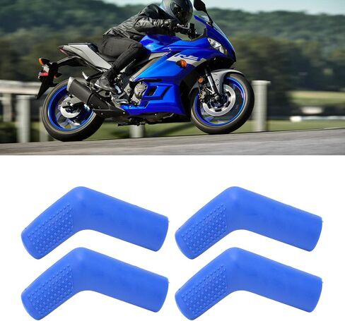 Motorcycle Gear Shifter Cover, 4PCS Motorcycle Gear Shift Lever Shoe Protector Rubber Anti Slip Universal for Street Dirt Bikes ATVs (Blue) in Saudi Arabia