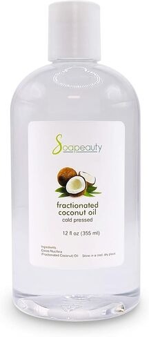 Soapeauty FRACTIONATED Coconut Oil Cold Pressed Refined | 100% Natural Available in Bulk | Carrier for Essential Oils, Face, Skin, Hair Moisturizer, Soap Making | 32 fl oz in Kuwait