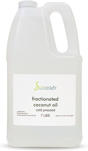 Soapeauty FRACTIONATED Coconut Oil Cold Pressed Refined | 100% Natural Available in Bulk | Carrier for Essential Oils, Face, Skin, Hair Moisturizer, Soap Making | 32 fl oz in Kuwait