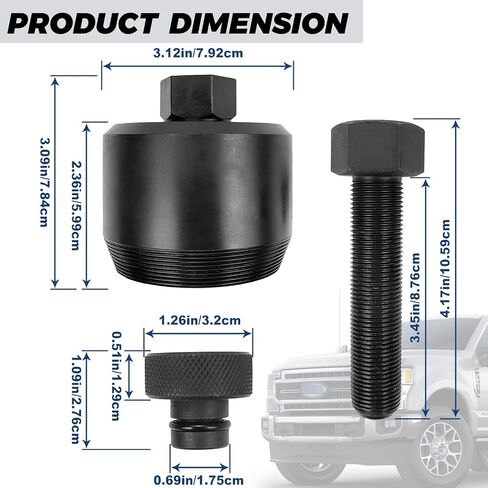 أداة إزالة ختم العمود المرفقي الأمامي 303-1510 مناسبة لـ 2011-2021 Ford Super Duty F250/F350/F450/F550 6.7L Power Stroke Diesel & 2016-2021 F650/F750 6.7L، استبدل Alt ST-152 in Kuwait