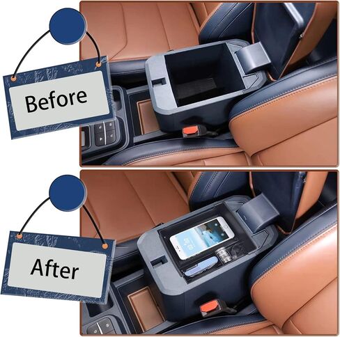 EDBETOS 3 قطع/مجموعة منظم وحدة التحكم المركزية متوافق مع Ford Maverick 2022 2023 2024 2025 ملحقات XL XLT Lariat Pickup Truck، منظم وحدة التحكم وصينية مسند الذراع، صندوق تخزين شاشة لوحة القيادة in Kuwait