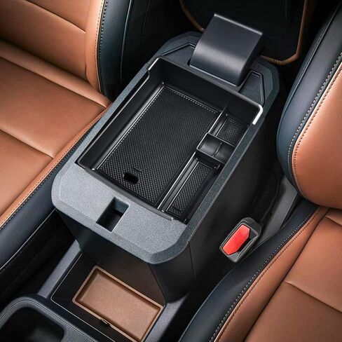 EDBETOS 3 قطع/مجموعة منظم وحدة التحكم المركزية متوافق مع Ford Maverick 2022 2023 2024 2025 ملحقات XL XLT Lariat Pickup Truck، منظم وحدة التحكم وصينية مسند الذراع، صندوق تخزين شاشة لوحة القيادة in Kuwait