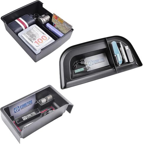 EDBETOS 3 قطع/مجموعة منظم وحدة التحكم المركزية متوافق مع Ford Maverick 2022 2023 2024 2025 ملحقات XL XLT Lariat Pickup Truck، منظم وحدة التحكم وصينية مسند الذراع، صندوق تخزين شاشة لوحة القيادة in Kuwait