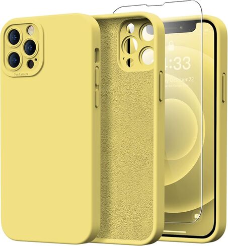 حافظة مصممة لهاتف iPhone 15 Pro - حماية محسنة للكاميرا - بطانة ناعمة من الألياف الدقيقة بالداخل - حافظة هاتف واقية مقاومة للصدمات من السيليكون السائل مقاس 6.1 بوصة للرجال والنساء والفتيات - وردي فاقع in Kuwait