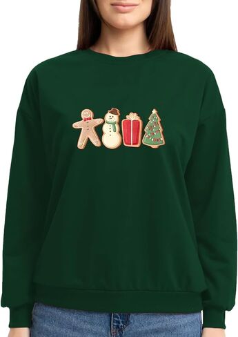 Christmas Sweatshirts for Women Buffalo Plaid Long Sleeve Tshirt Cute Xmas Tree Pullover Tops in Saudi Arabia