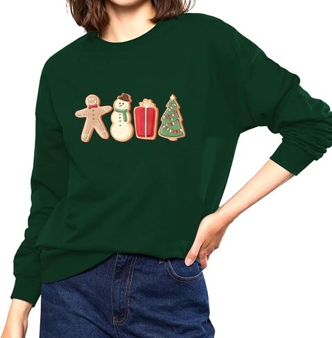 Christmas Sweatshirts for Women Buffalo Plaid Long Sleeve Tshirt Cute Xmas Tree Pullover Tops in Saudi Arabia