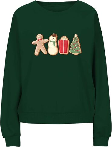 Christmas Sweatshirts for Women Buffalo Plaid Long Sleeve Tshirt Cute Xmas Tree Pullover Tops in Saudi Arabia