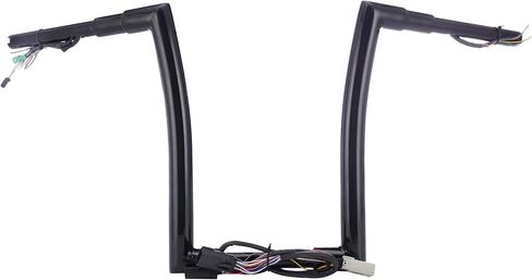 MoKitDora Road Glide مقود سلكي مسبقًا 16 بوصة ارتفاع 1-1/2 بوصة سمين 1 بوصة مشبك Ape Hangers Z Bars لـ Harley 2008-2013 FLTR، كروم in Kuwait