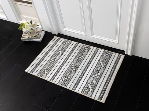 Ultra Soft Luxurious Faux Rabbit Fur 4x6 Area Rug, Machine Washable Non-Slip Indoor Carpet, Suitable for Bedroom, Dining Room, and Home. Pom-pom Dark Grey in Saudi Arabia