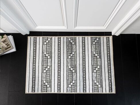 Ultra Soft Luxurious Faux Rabbit Fur 4x6 Area Rug, Machine Washable Non-Slip Indoor Carpet, Suitable for Bedroom, Dining Room, and Home. Pom-pom Dark Grey in Saudi Arabia