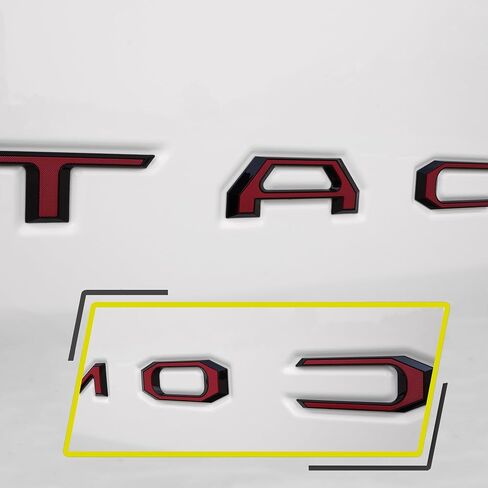 Tailgate Insert Letters Emblems Only Compatible with 2024 2025 Accessories 3D Raised Rear Badges Decals with Seccotine for Tailgate Adhesive Backing (Scarlet) in Saudi Arabia