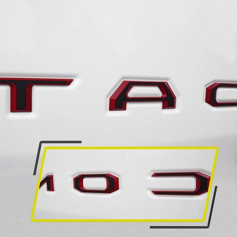 Tailgate Insert Letters Emblems Only Compatible with 2024 2025 Accessories 3D Raised Rear Badges Decals with Seccotine for Tailgate Adhesive Backing (Scarlet) in Saudi Arabia