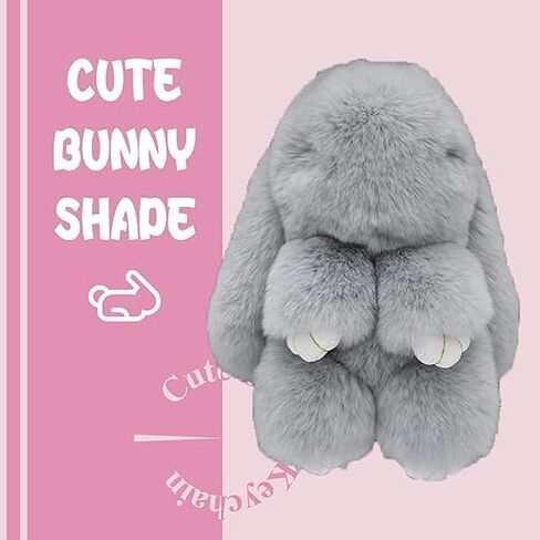 Bunny Lulu Keychain with Tin Box, Handmade Soft Plush Bunny, Cute Bunny Keychain, for Christmas Gifts in Saudi Arabia