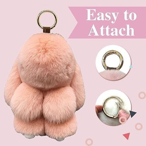 Bunny Lulu Keychain with Tin Box, Handmade Soft Plush Bunny, Cute Bunny Keychain, for Christmas Gifts in Saudi Arabia