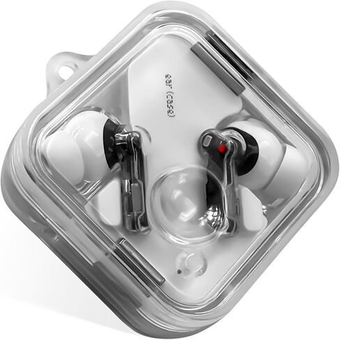 حافظة سيليكون من Geiomoo لسماعات Nothing Ear 2، غطاء حماية مزود بحلقة تسلق (شفاف) in Kuwait