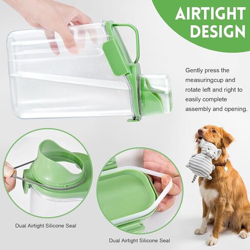 حاوية طعام الكلاب، حاويات تخزين طعام الكلاب بسعة 3-5 رطل مع حاوية طعام القطط محكمة الغلق وصنبور كبير مع أكواب قياس، حاوية تخزين طعام الحيوانات الأليفة المحمولة أثناء السفر (أبيض) in Kuwait