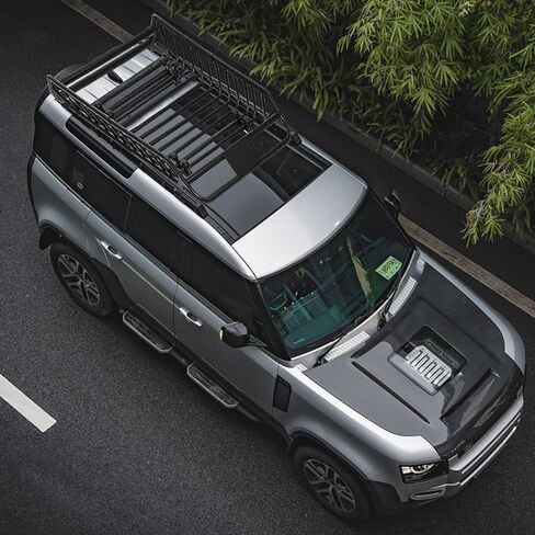 Rooftop Cargo Basket - 220 Lbs Capacity Anti-Rust Carrier, 50" x 37" x 6.3" Roof Rack Baskets for Suvs, Cars, and Trucks in Saudi Arabia