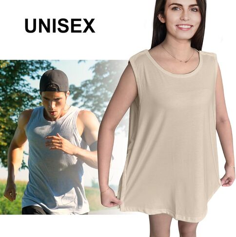 Unisex Post Shoulder Surgery Tank Tops Snap Open Tearaway Shirt Arm Chest Recovery Side Snap Access Tear Way Shirts in Kuwait