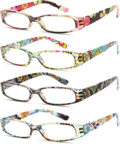 Gaoye 4-Pack Readers للنساء، نظارات قراءة زرقاء تحجب الضوء، نظارات قراءة أنيقة للنساء في 4 أنماط in Kuwait