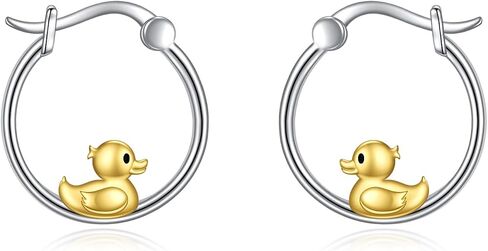CRMAD Highland Cow/Hummingbird/Ladybug/Duck/Capybara/Rabbit/Seal/Crocodiles/Penduin Earrings for Women Sterling Silver Animal Jewelry in Saudi Arabia