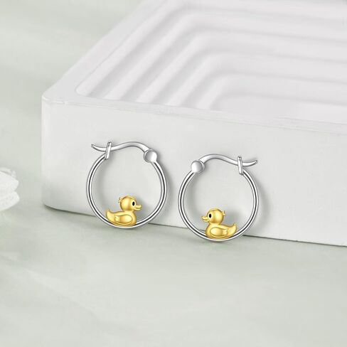 CRMAD Highland Cow/Hummingbird/Ladybug/Duck/Capybara/Rabbit/Seal/Crocodiles/Penduin Earrings for Women Sterling Silver Animal Jewelry in Saudi Arabia